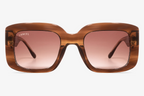 LANCEL LA91048 – Lunettes de soleil femme kaki & or + verres brun dégradé
