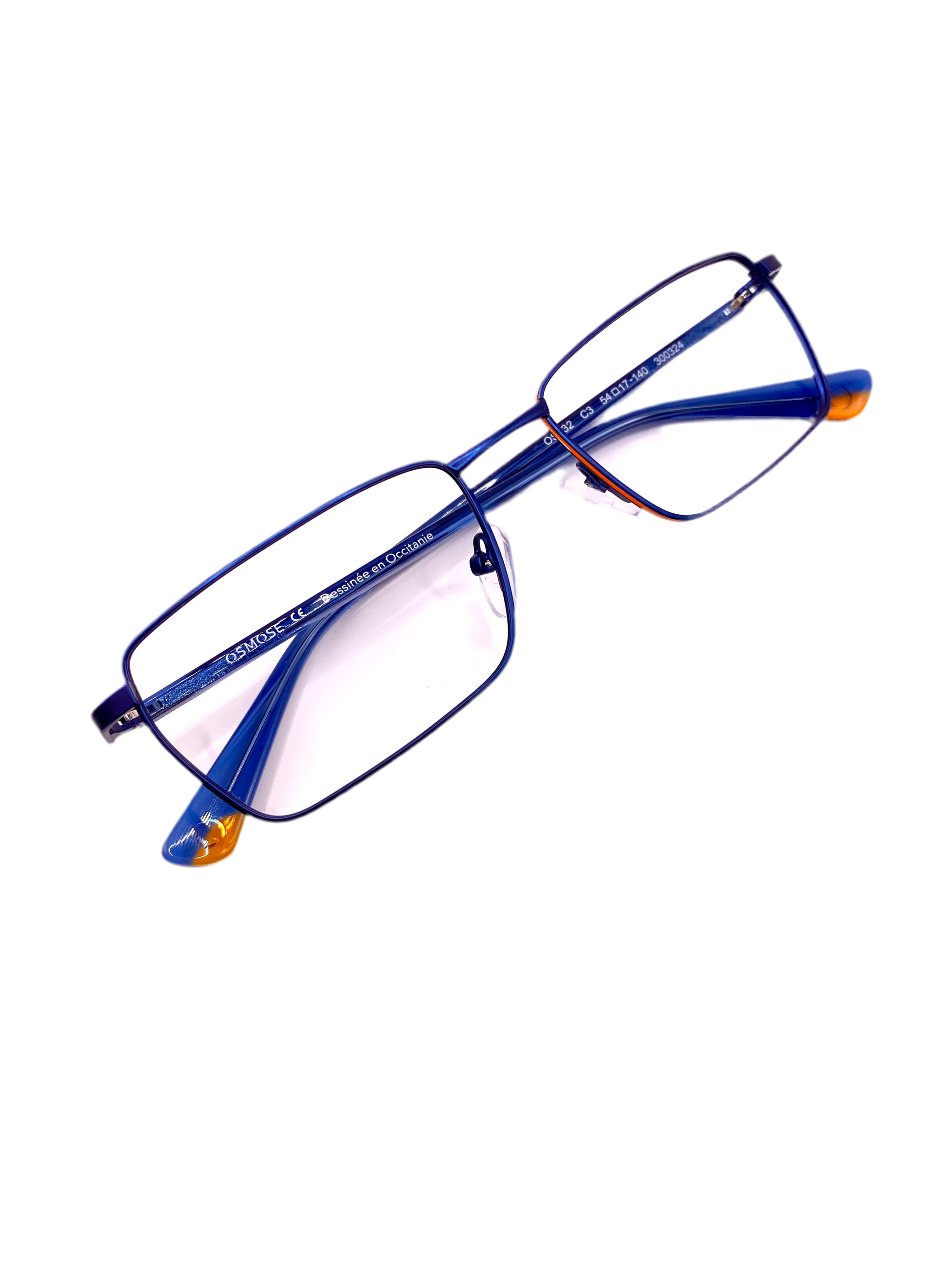 OSMOSE - OS932 | Lunettes de vue homme métal bleu et orange