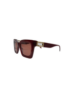 LANCEL LA91047 – Lunettes de soleil femme rouge & or + verres bordeaux