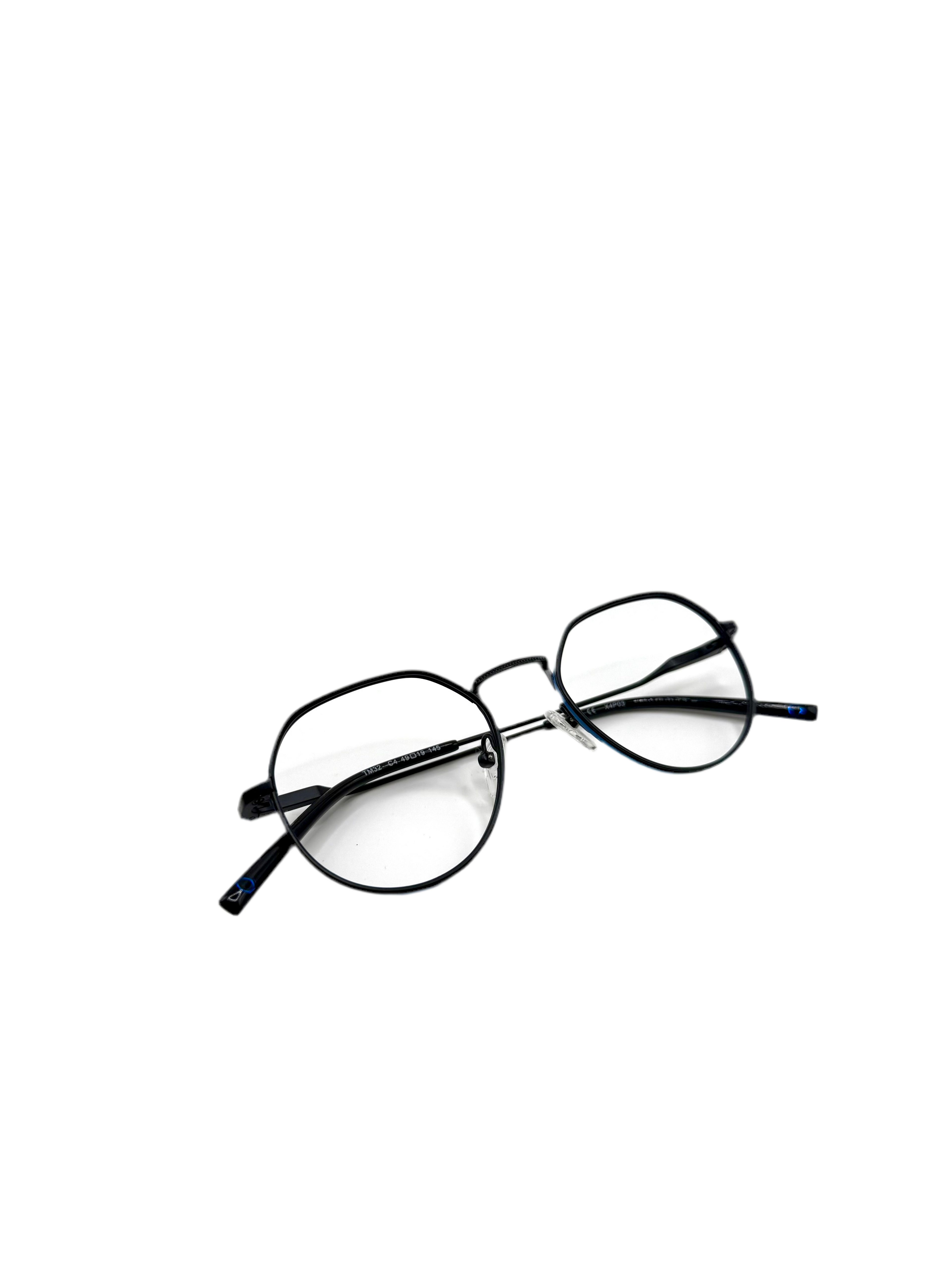 Lou – TM32 | Lunettes de vue homme titane noir liseré bleu