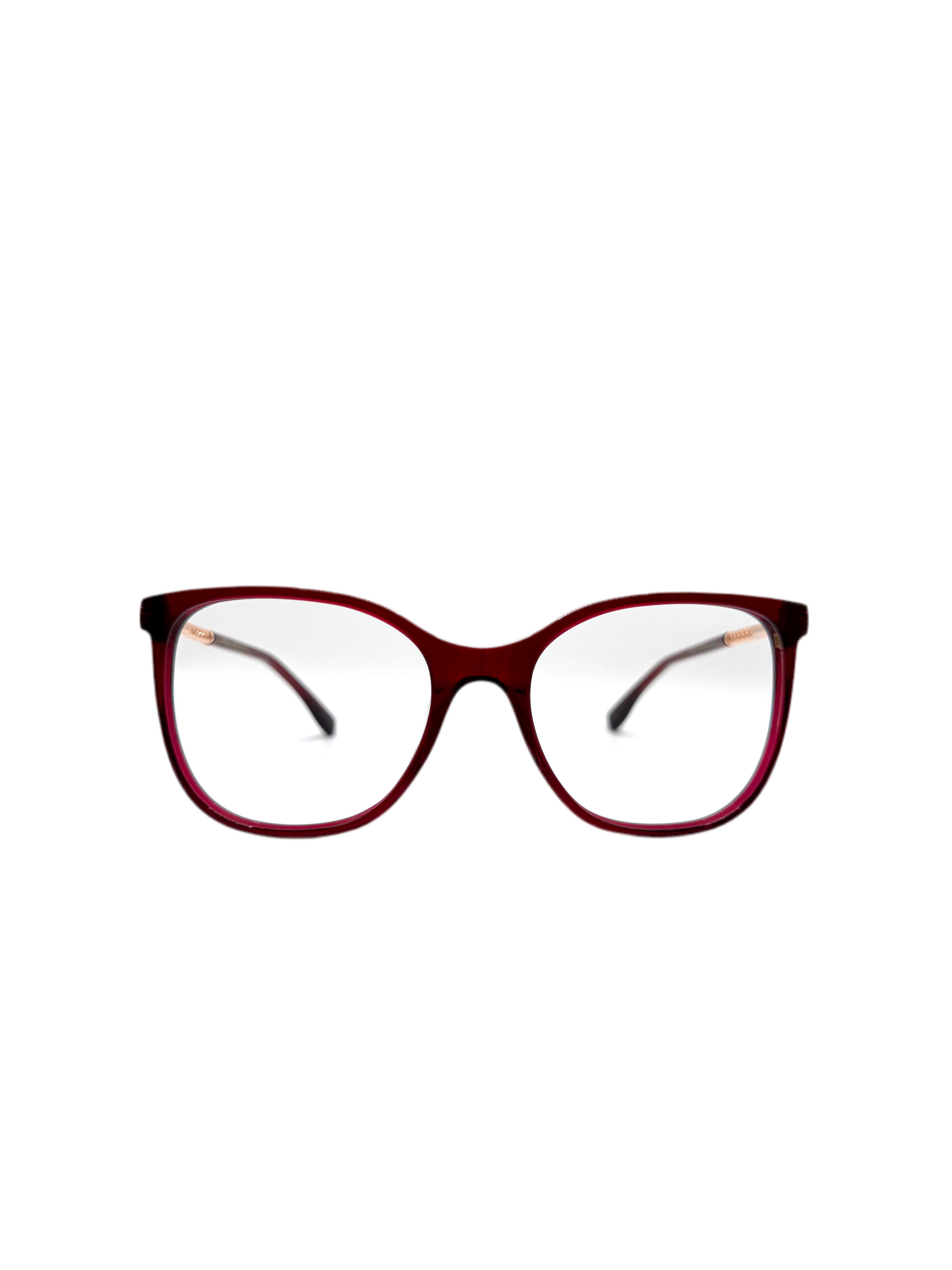 LANCEL – LA90055 | Lunettes de vue femme bordeaux en acétate