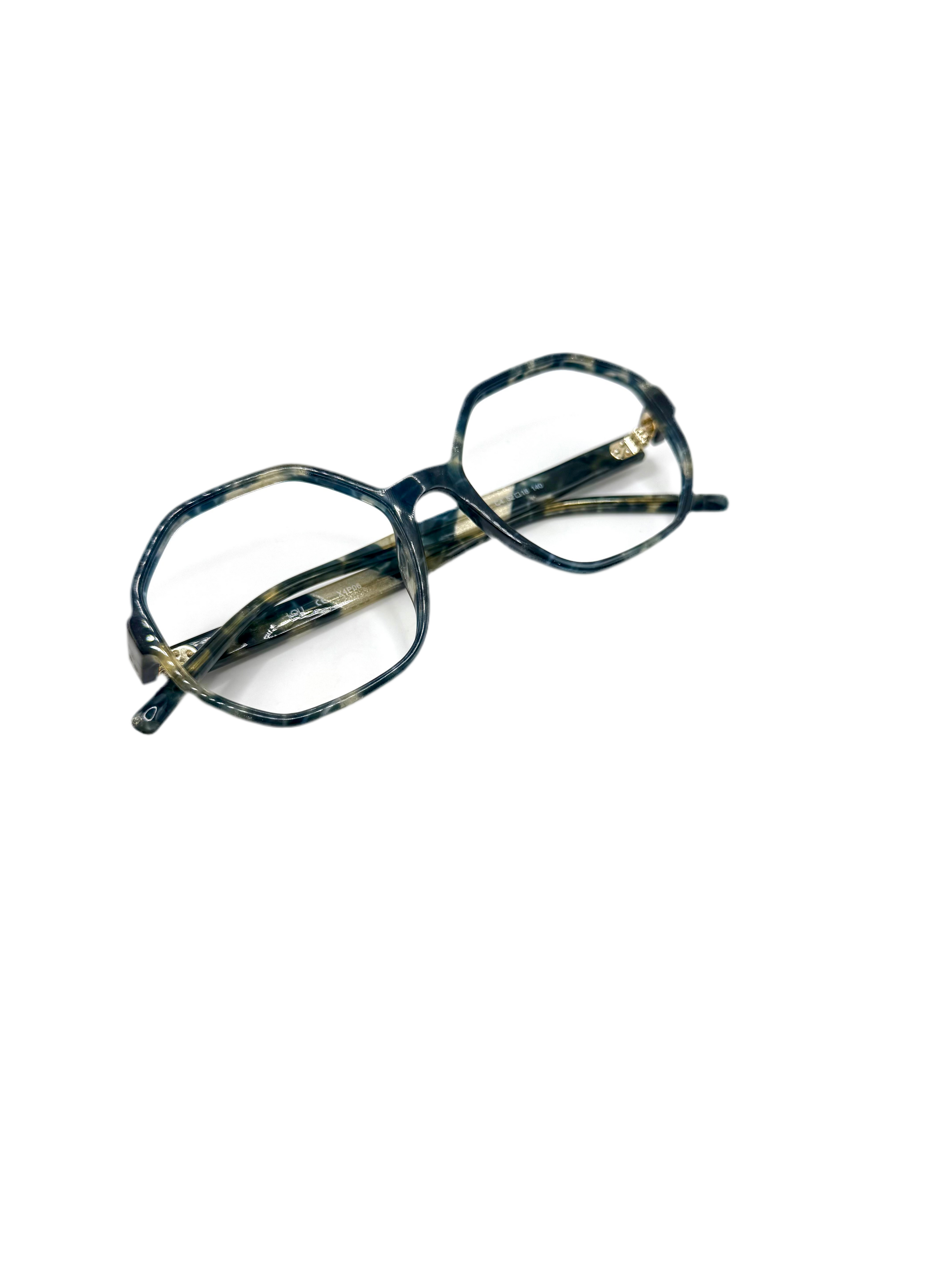 Lou – F8 | Lunettes de vue femme écaille bleu + clip