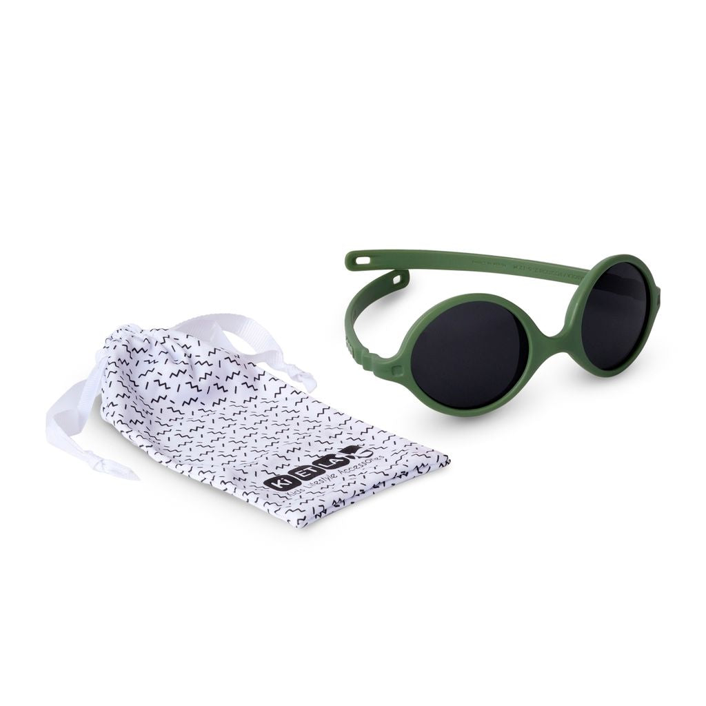 KIETLA - DIABOLA | Lunettes de soleil bébé kaki 0 à 1 an