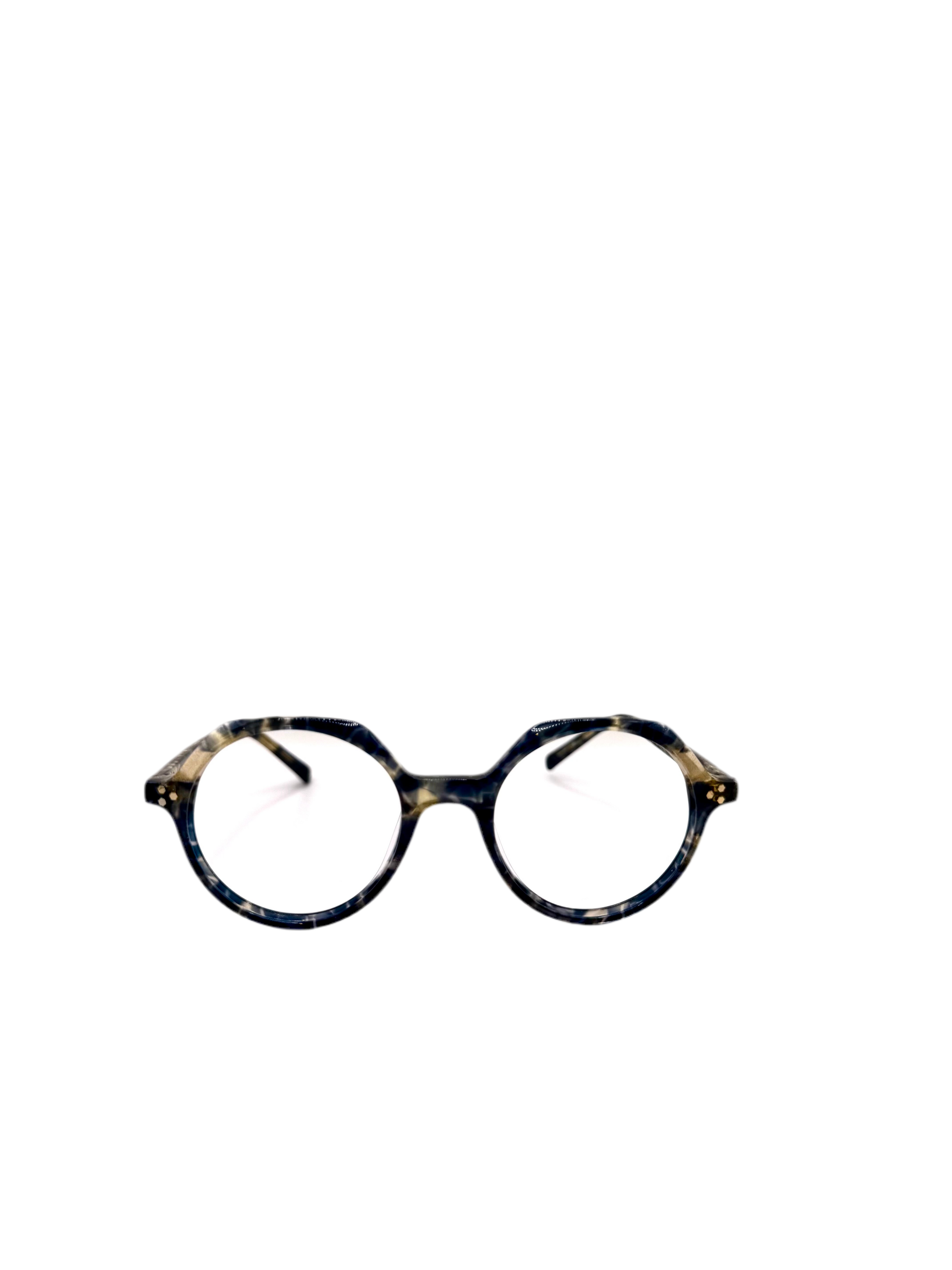 Lou – KA15 | Lunettes de vue enfant écaille vert et bleu pailleté