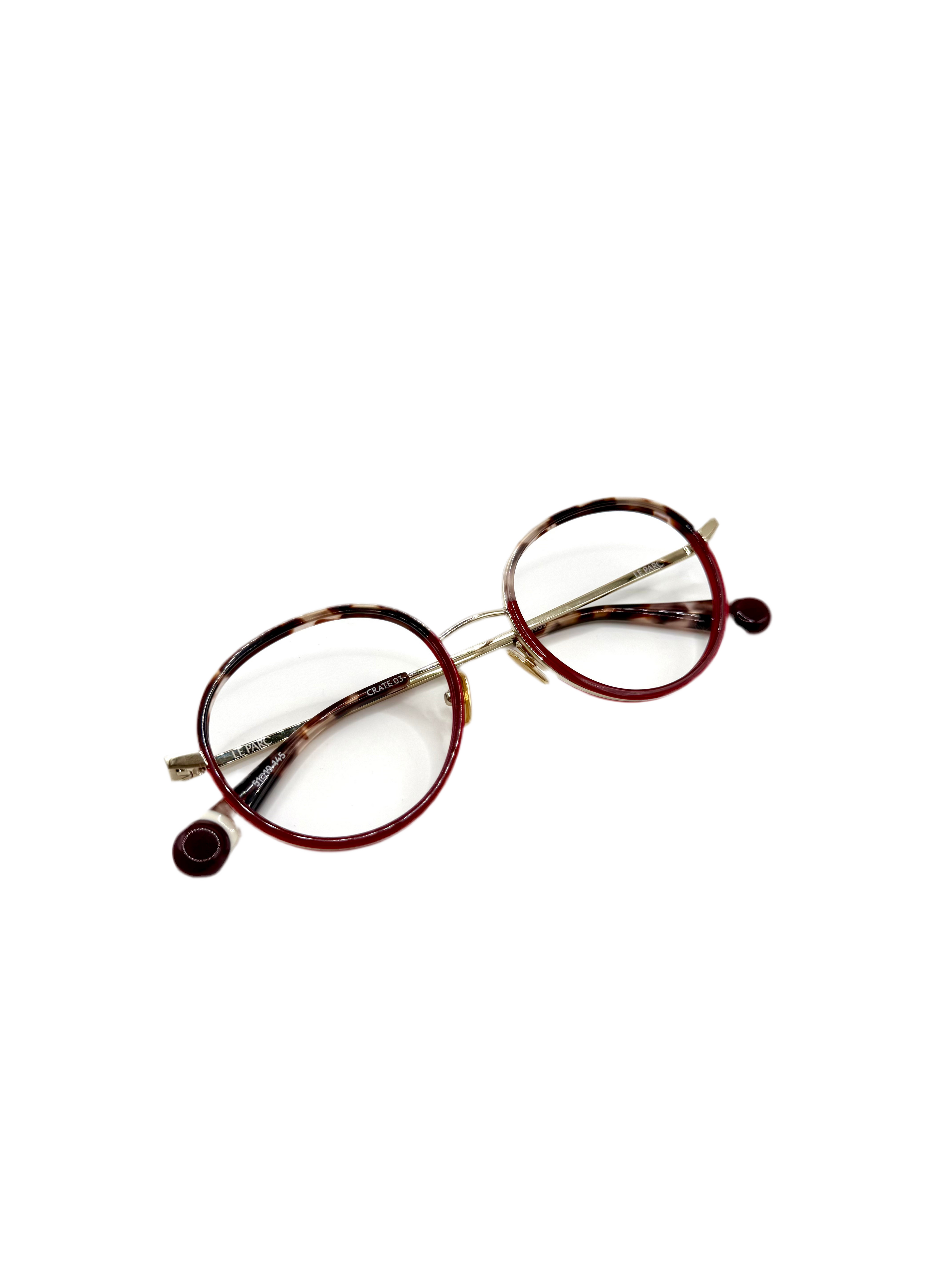 LE PARC – CRATE | Lunettes de vue femme combiné argent et rouge
