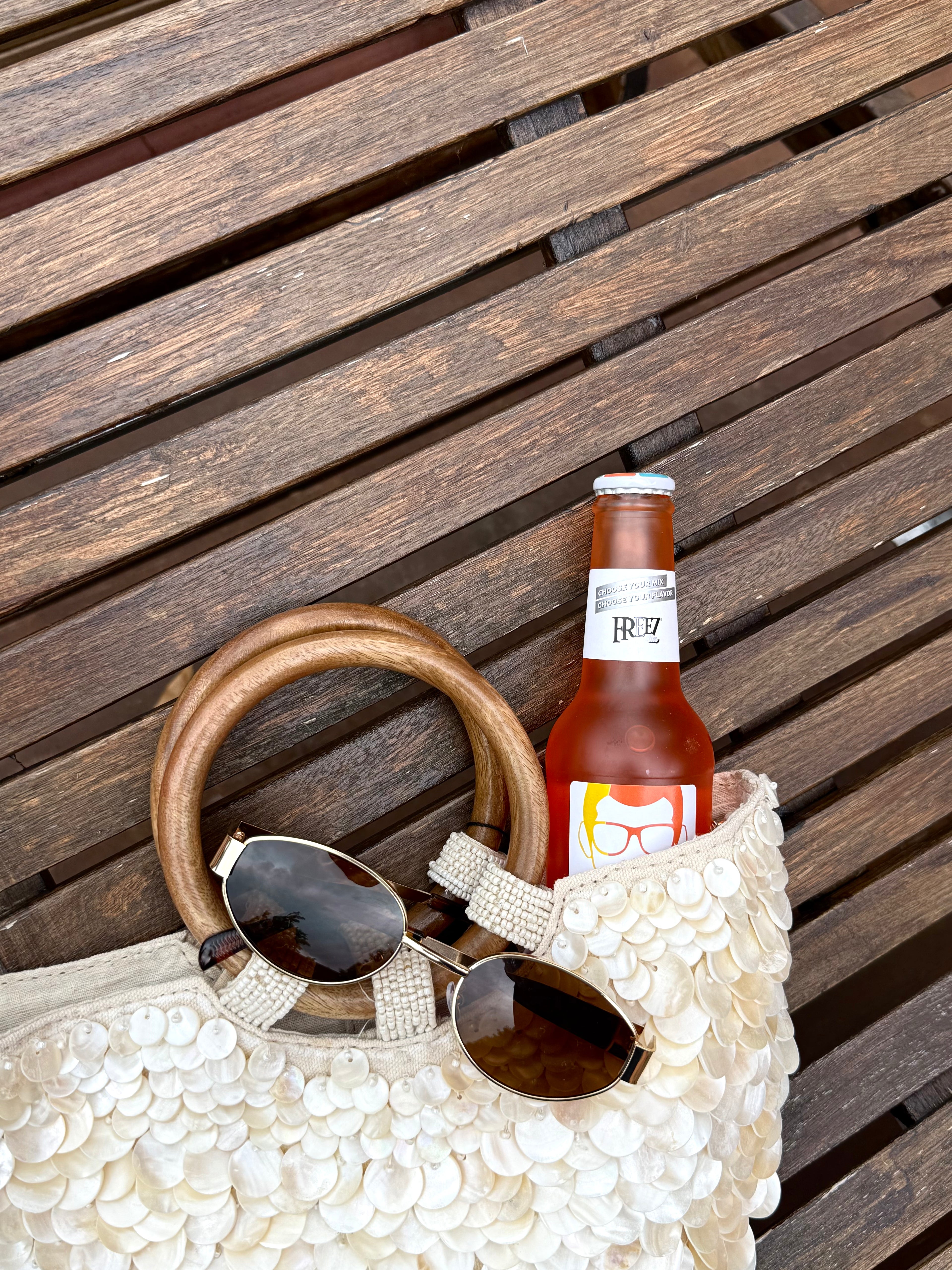 IKALY ELINE – Lunettes de soleil femme dorées & verres bruns