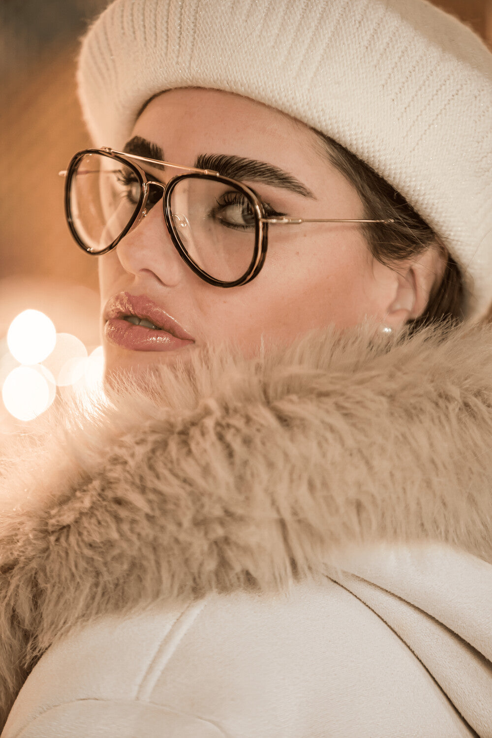 Daniel Benhamss – Ellie | Lunettes de vue femme noir et doré double pont
