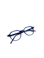 Lou – AM61 | Lunettes de vue homme acétate bleu liseré jaune