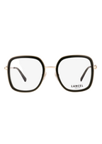 LANCEL – LA90094 | Lunettes de vue femme combiné kaki et doré