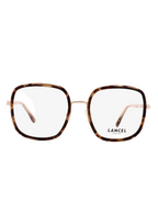 LANCEL – LA90070 | Lunettes de vue femme combiné écaille et doré