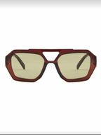 IKALY EHLA – Lunettes de soleil femme marron verres jaune