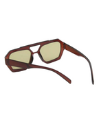 IKALY EHLA – Lunettes de soleil femme marron verres jaune