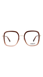 LANCEL – ESTELLE | Lunettes de vue femme combiné dégradé marron et doré