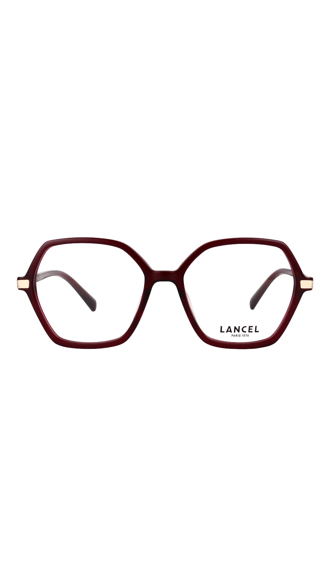 LANCEL – MARGUERITE | Lunettes de vue femme bordeaux et doré