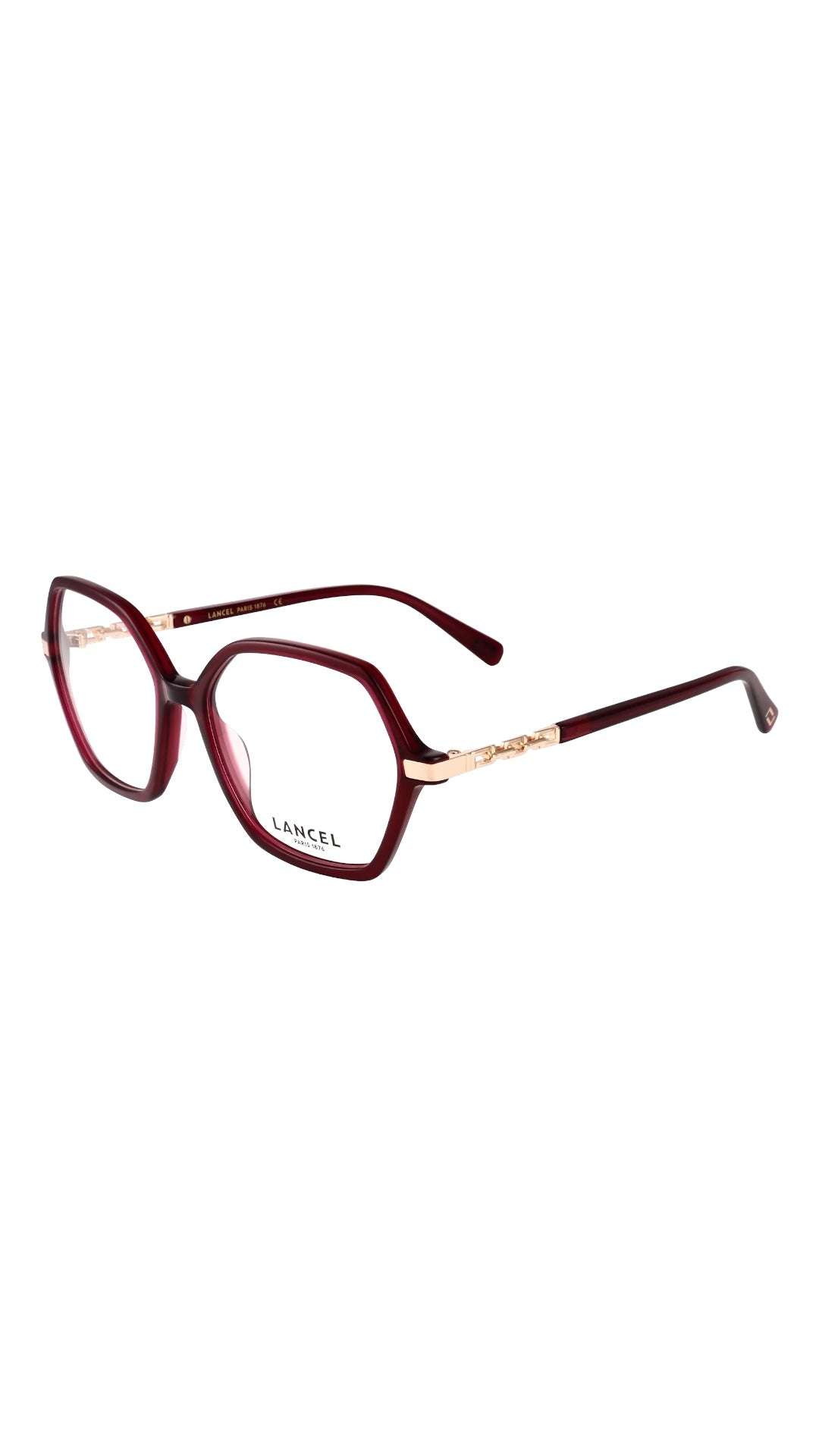 LANCEL – MARGUERITE | Lunettes de vue femme bordeaux et doré
