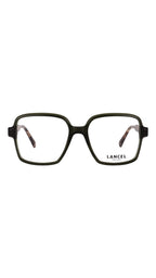 LANCEL – MAE | Lunettes de vue femme acétate cristal vert branches écaille