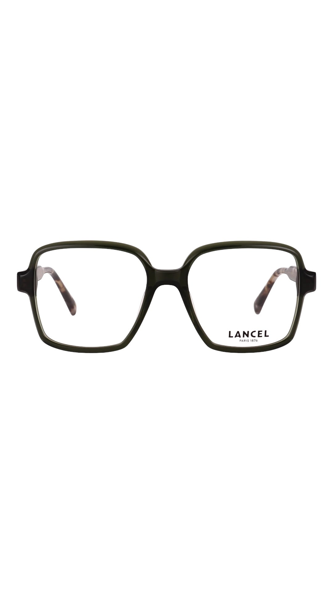LANCEL – MAE | Lunettes de vue femme acétate cristal vert branches écaille