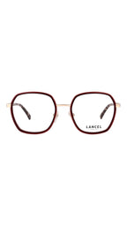 LANCEL – MELISANDE | Lunettes de vue femme bordeaux et branches écaille et doré