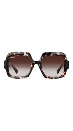 LANCEL PHILIPPINE – Lunettes de soleil femme acétate écaille & verres marron dégradé