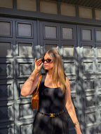 LANCEL LA91035 – Lunettes de soleil femme noires en acétate