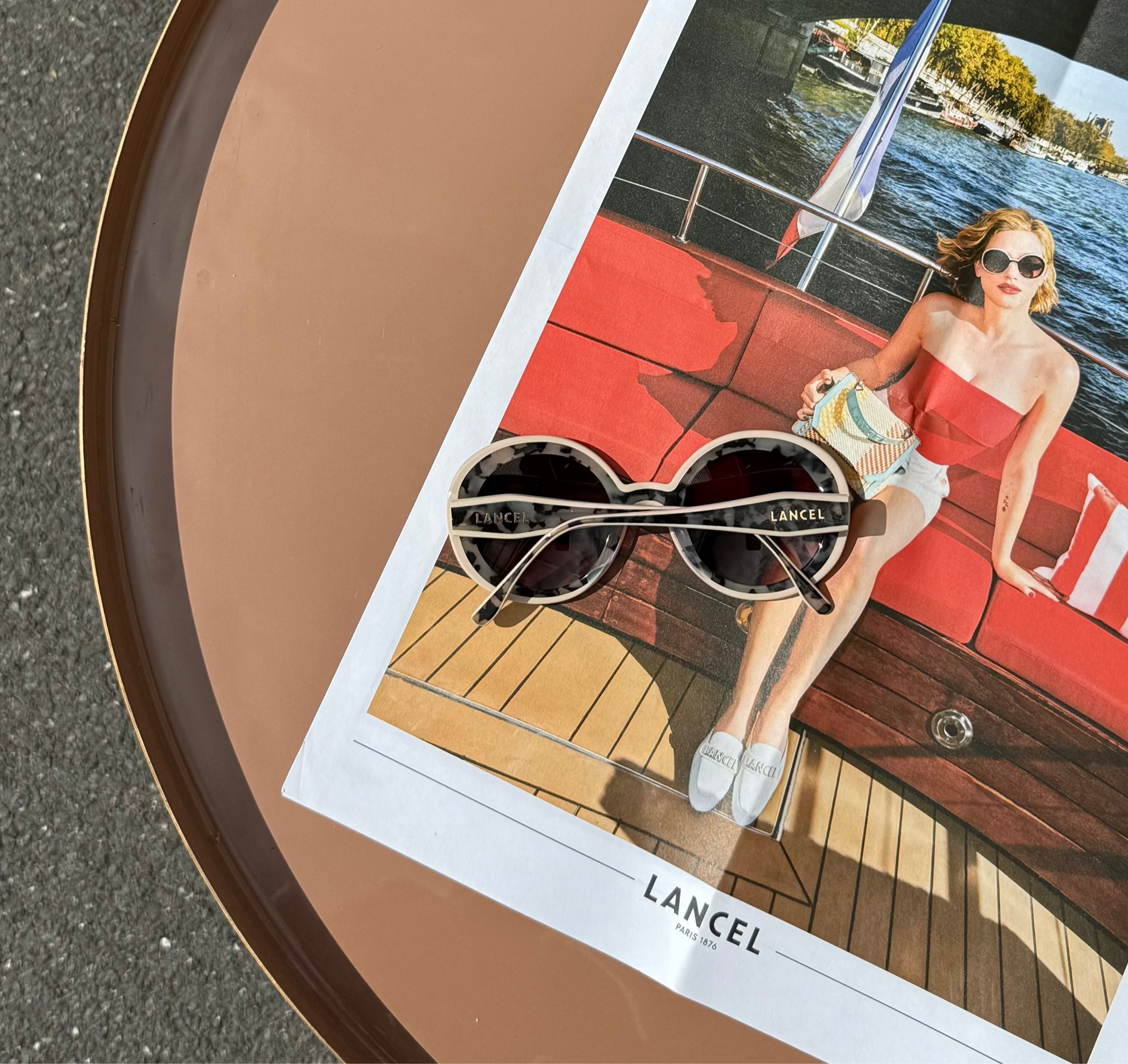 LANCEL LA91031 – Lunettes de soleil femme écaille en acétate