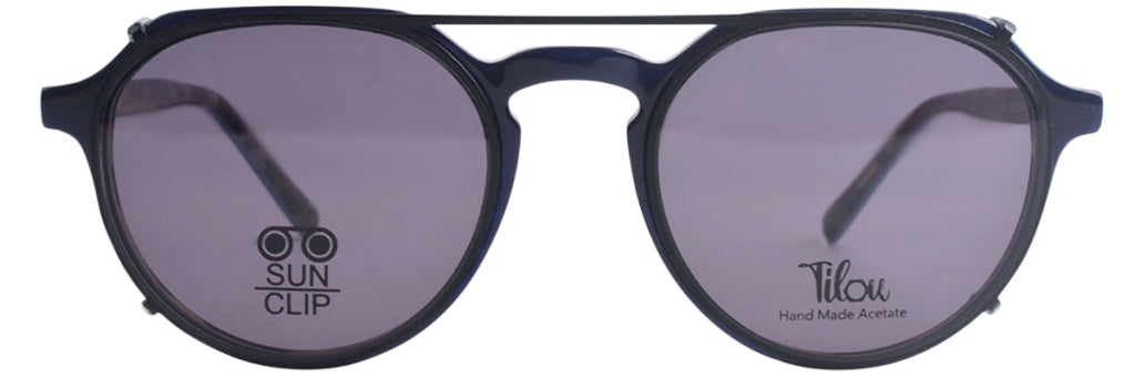Lou – KA4 | Lunettes de vue enfant cristal gris avec clip solaire