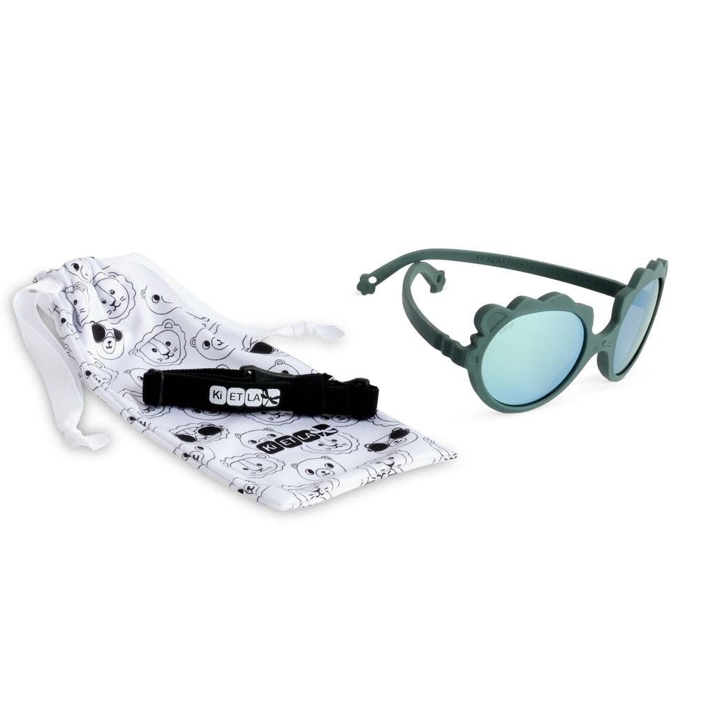 KIETLA - LION | Lunettes de soleil incassables enfant kaki 2-4 ans