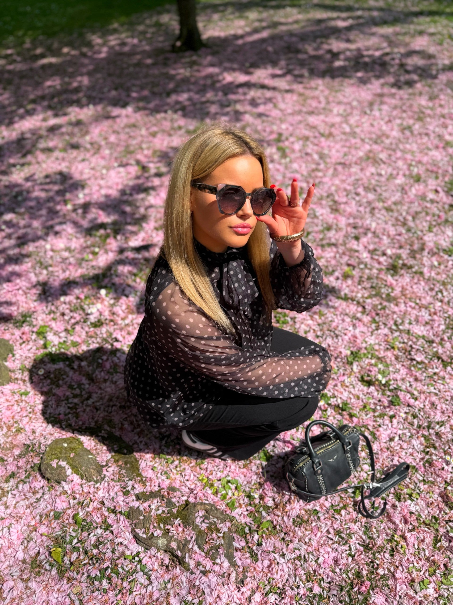 LOU LS45 – Lunettes de soleil femme écaille bleu et rose + verres gris