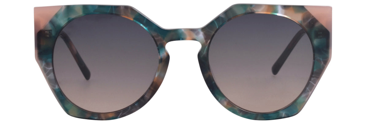 LOU LS45 – Lunettes de soleil femme écaille/corail + verres brun dégradé