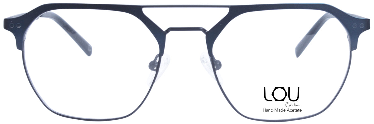 Lou – MM17 | Lunettes de vue homme métal noir et bleu