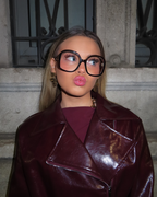 LANCEL – LA90095 | Lunettes de vue femme rouge bordeaux