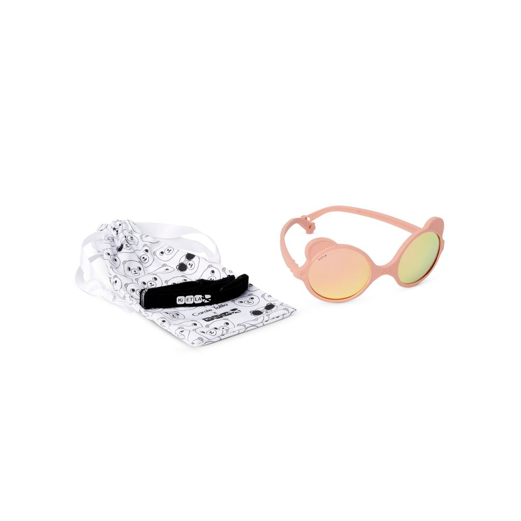 KIETLA - OURSON | Lunettes de soleil bébé rose peach 0-4 ans