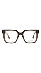 LANCEL – EMELINE | Lunettes de vue femme acétate cristal kaki et écaille