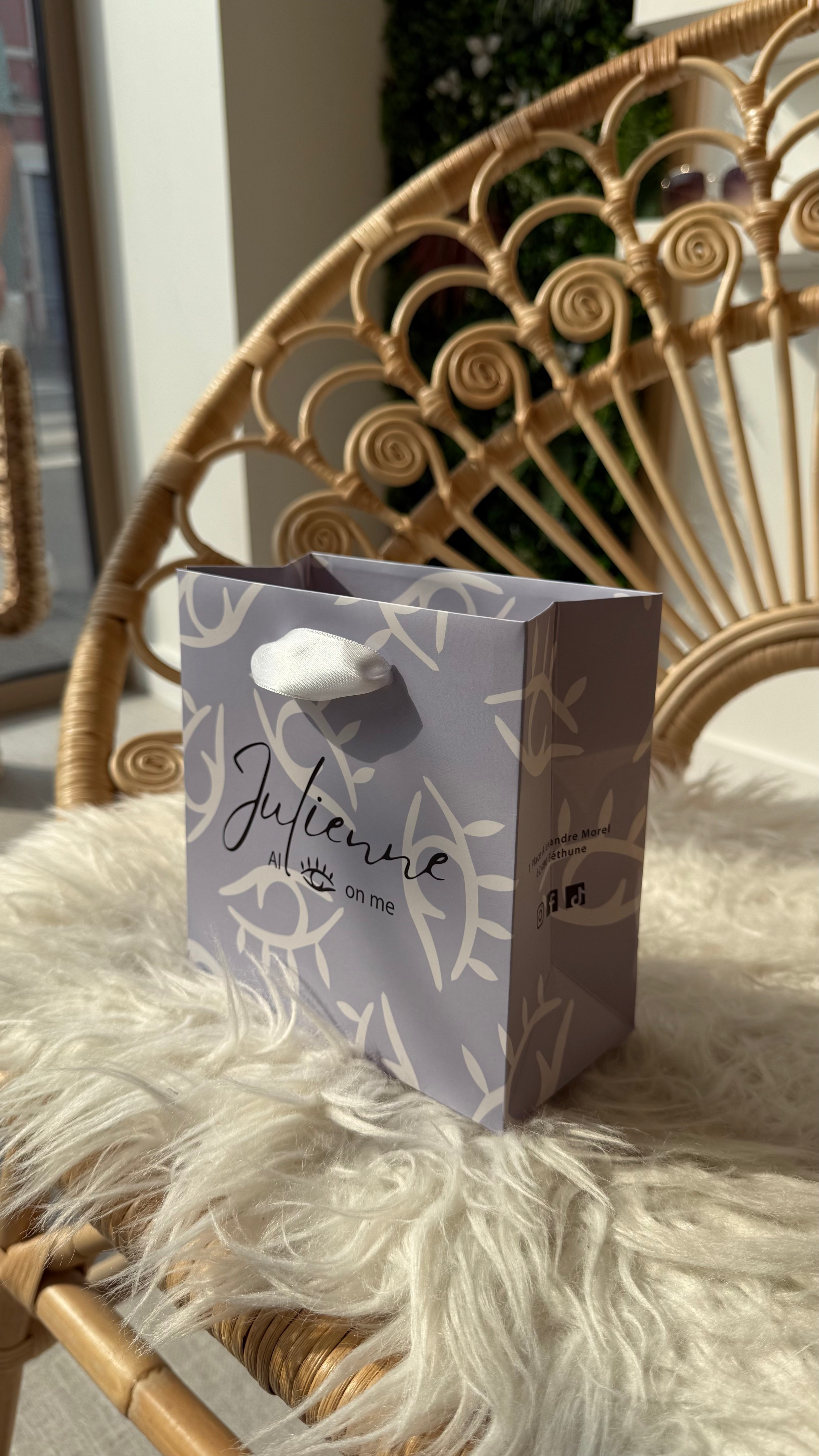 JULIENNE – Sac Jaune & Gris | Accessoire lunettes élégant