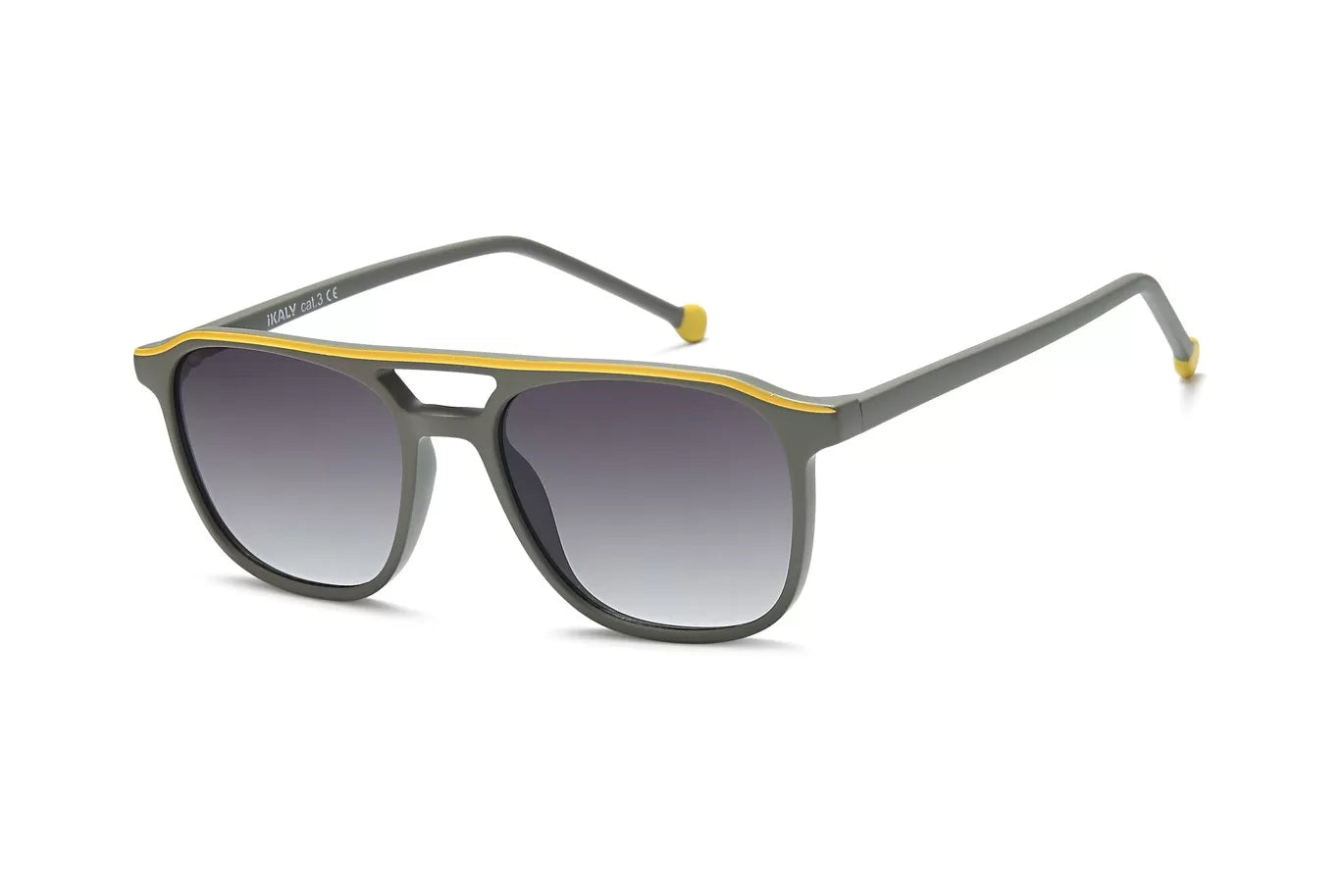 IKALY SK679 – Lunettes de soleil enfant acétate kaki/jaune mat