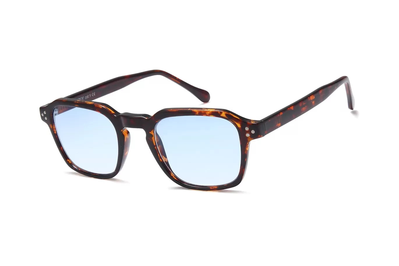 IKALY SP4258 – Lunettes de soleil homme écaille & verres bleus