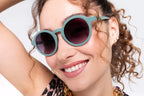 IKALY SP4268 – Lunettes de soleil femme bleu acétate et verres gris