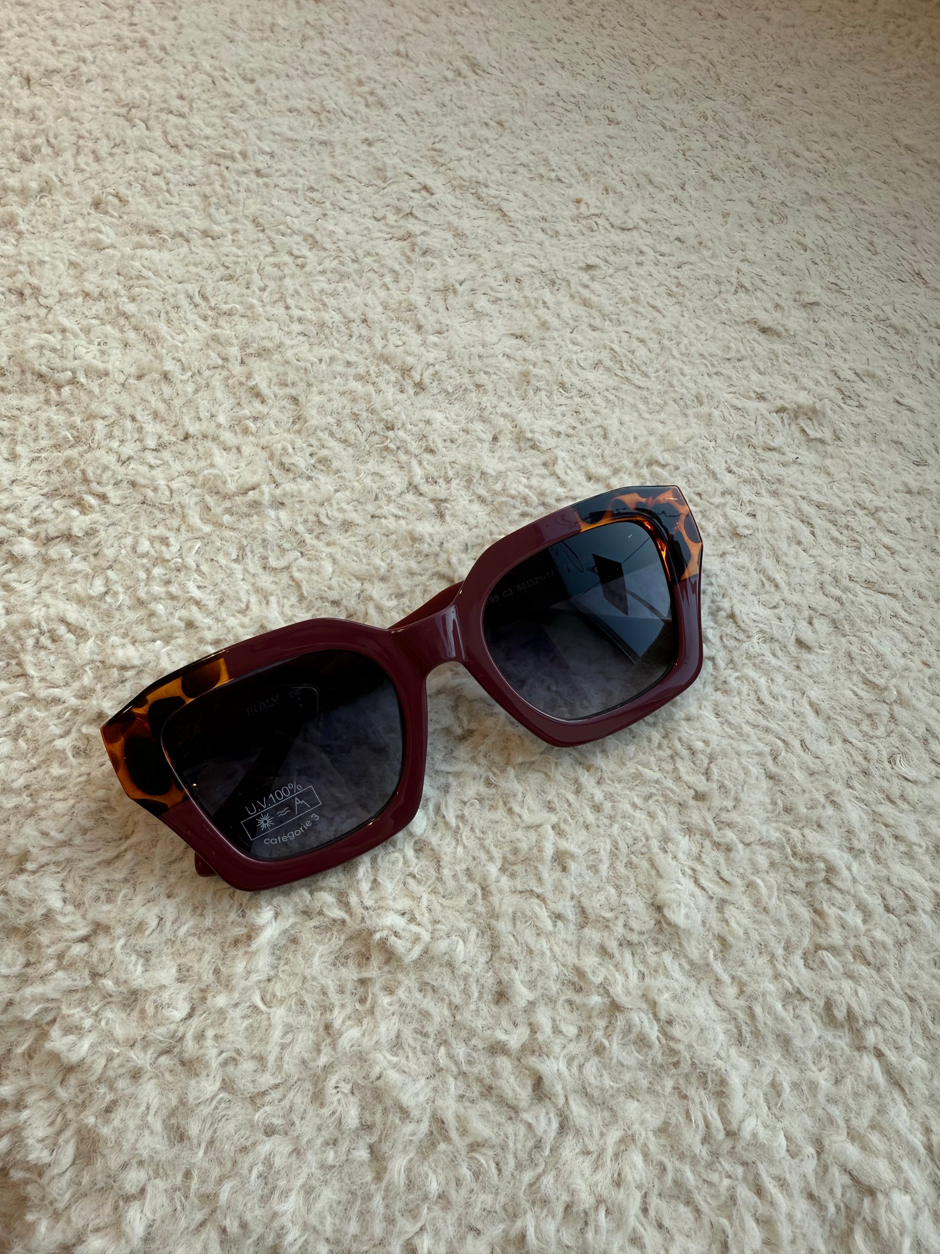 IKALY SP4269 – Lunettes de soleil femme bordeaux & écaille