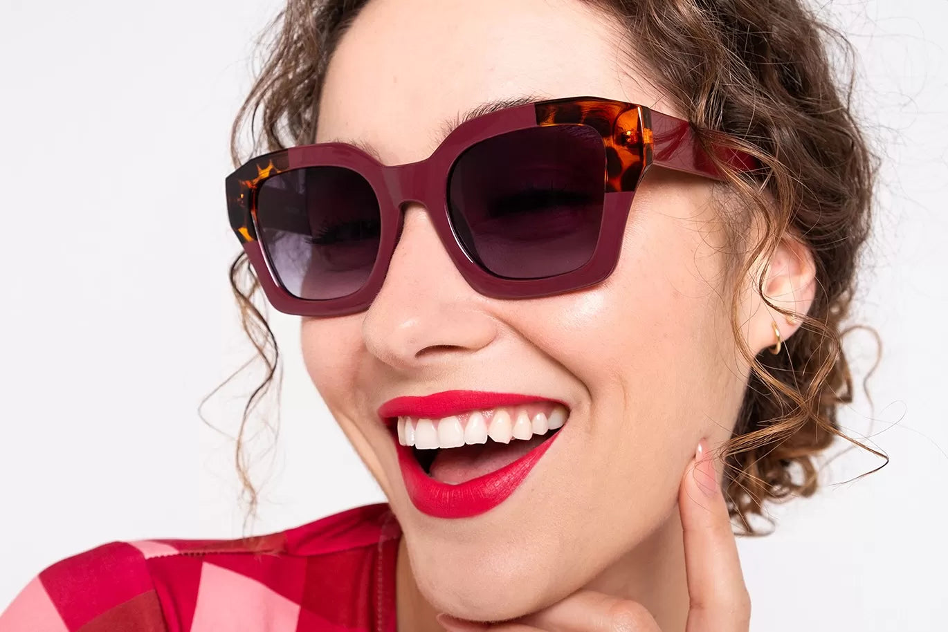 IKALY SP4269 – Lunettes de soleil femme bordeaux & écaille