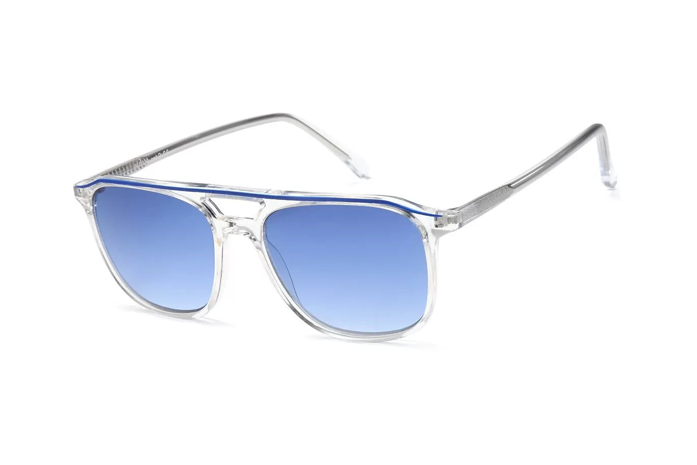 IKALY SP4272 – Lunettes de soleil homme cristal & bleu avec verres bleus