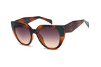 IKALY SP4276 – Lunettes de soleil femme acétate écaille/bleu & verres bruns