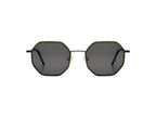 KOMONO The Baker – Lunettes de soleil homme kaki & argent