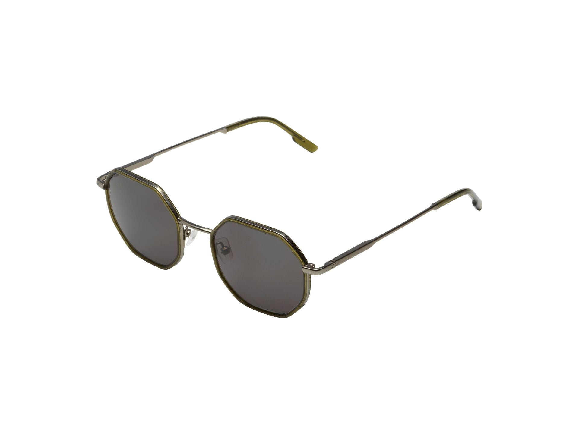 KOMONO The Baker – Lunettes de soleil homme kaki & argent