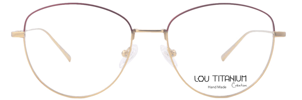 Lou – TW18 | Lunettes de vue femme en titane or et rouge