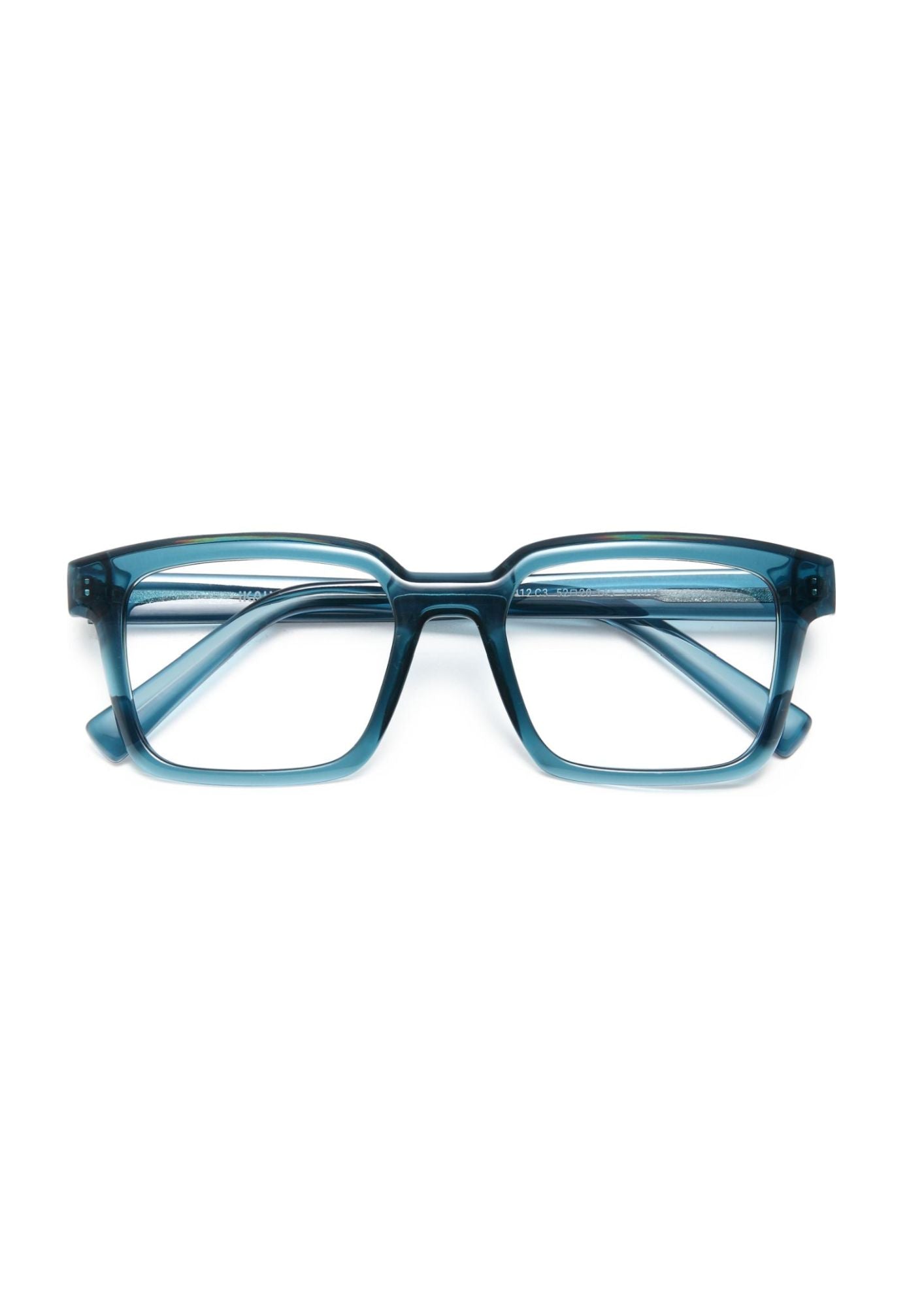 IKALY OP412– Acétate | Lunettes de vue homme cristal bleu pétrole