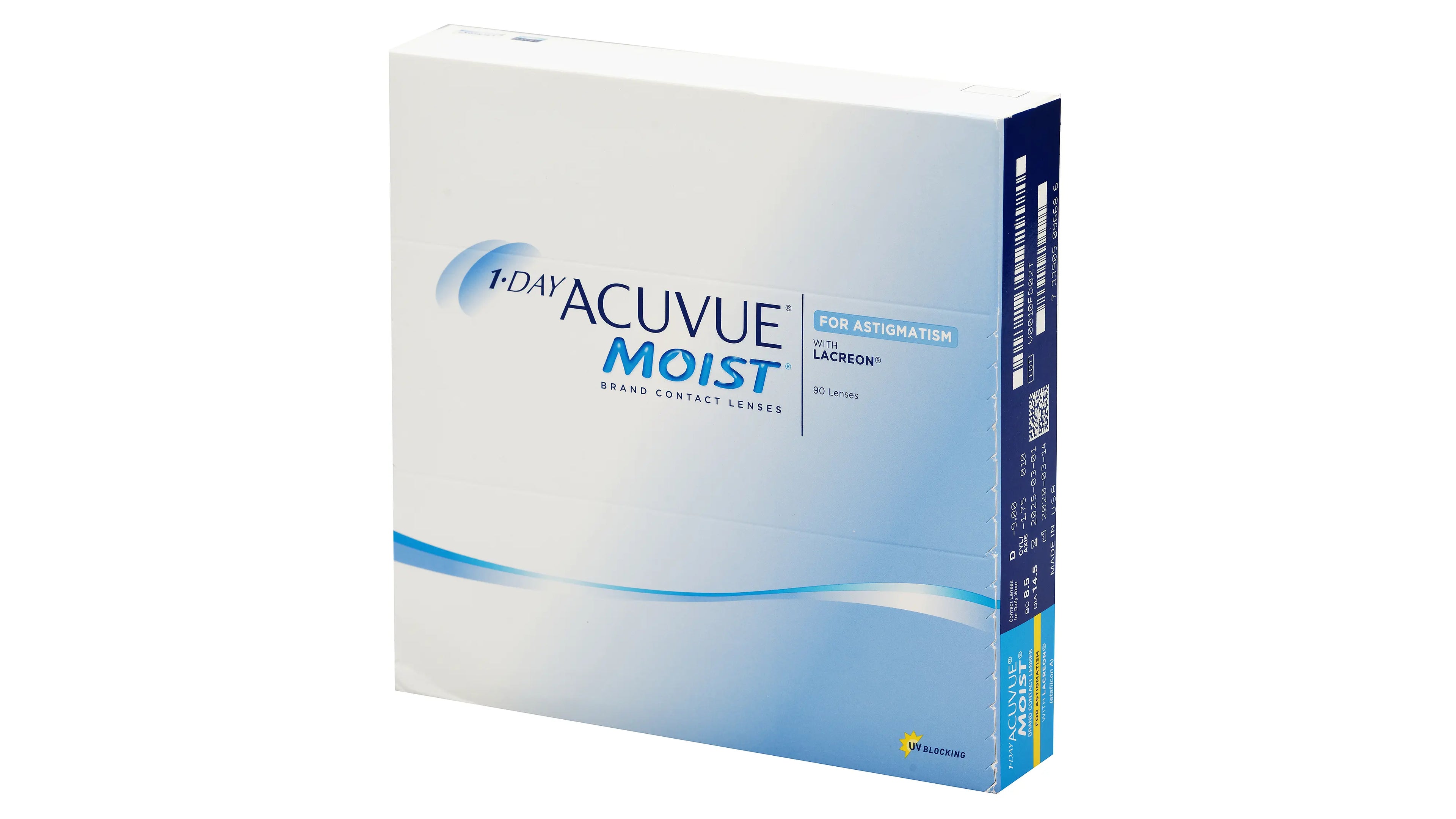 Lentilles journalières JOHNSON & JOHNSON 1 DAY ACUVUE MOIST ASTIGMATISM – BTE 90