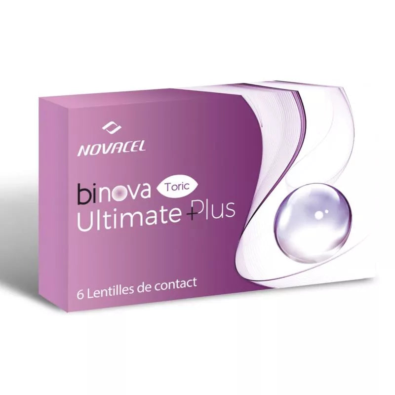NOVACEL BINOVA ULTIMATE PLUS TORIC | Lentilles mensuelles toriques incolores - BTE 6