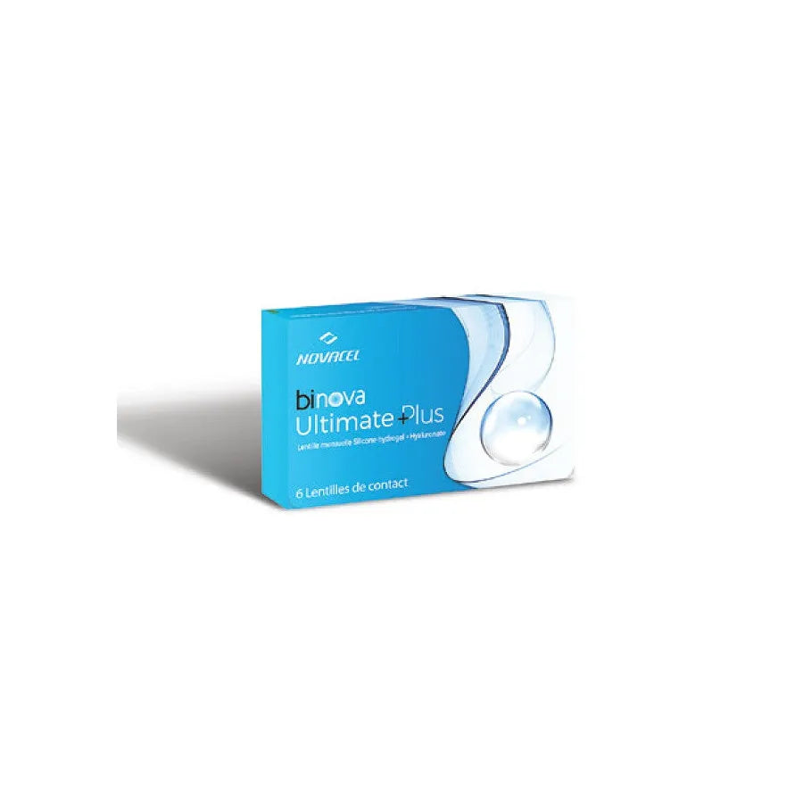 NOVACEL BINOVA ULTIMATE PLUS – Lentilles mensuelles incolores - BTE 6