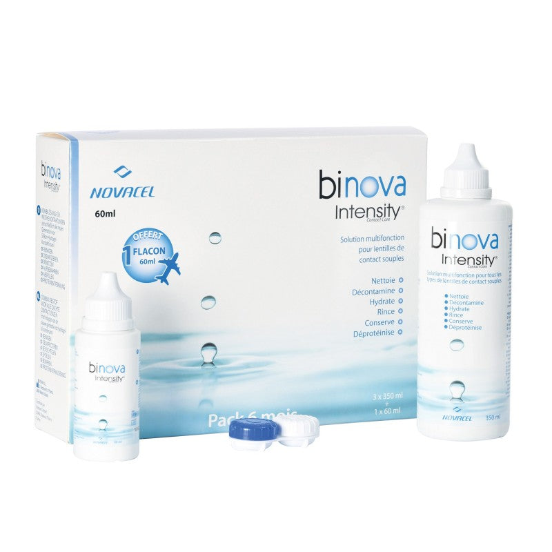 NOVACEL BINOVA INTENSITY PACK 6 MOIS – Solution lentilles complète