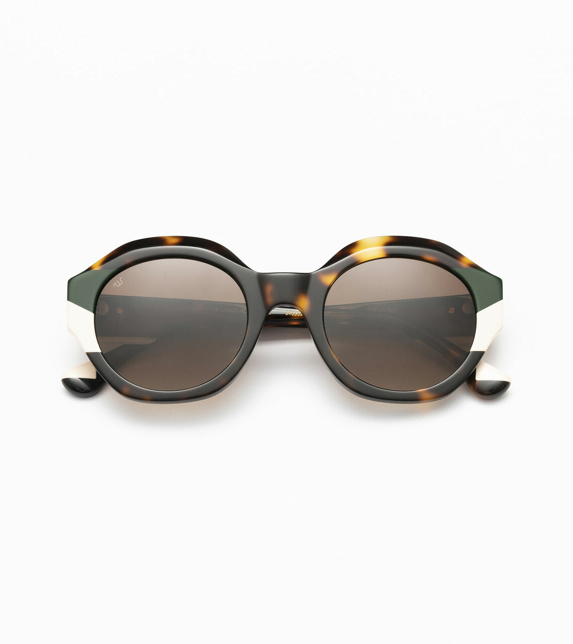 WOODYS Valeria – Lunettes de soleil femme écaille, vert & crème
